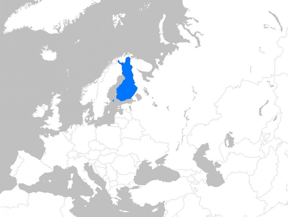Finska na zemljevid evrope