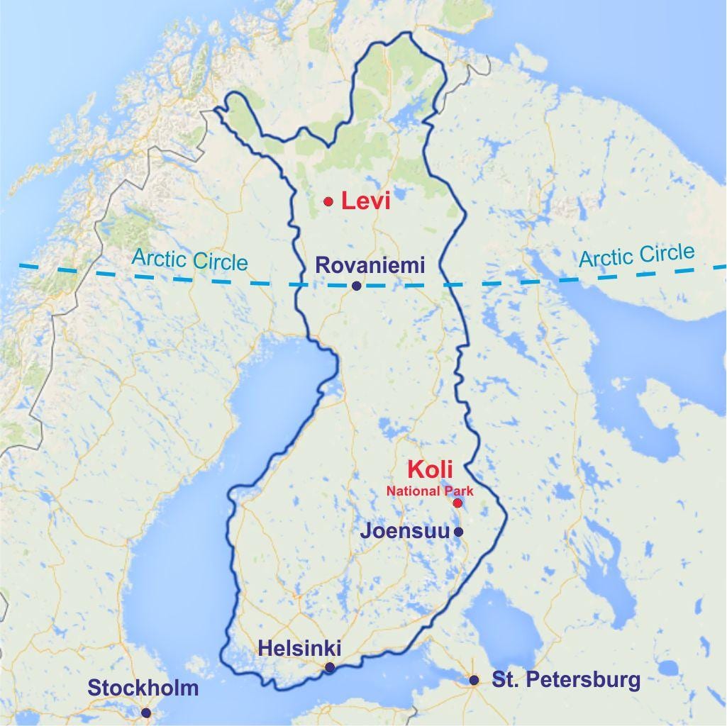 rovaniemi zemljevid Finska