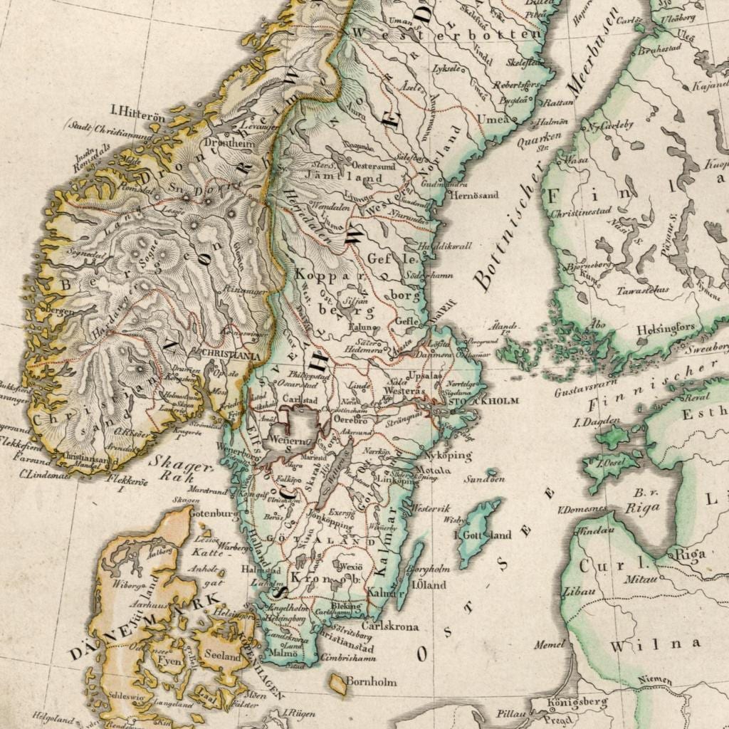 Zemljevid stara Finska