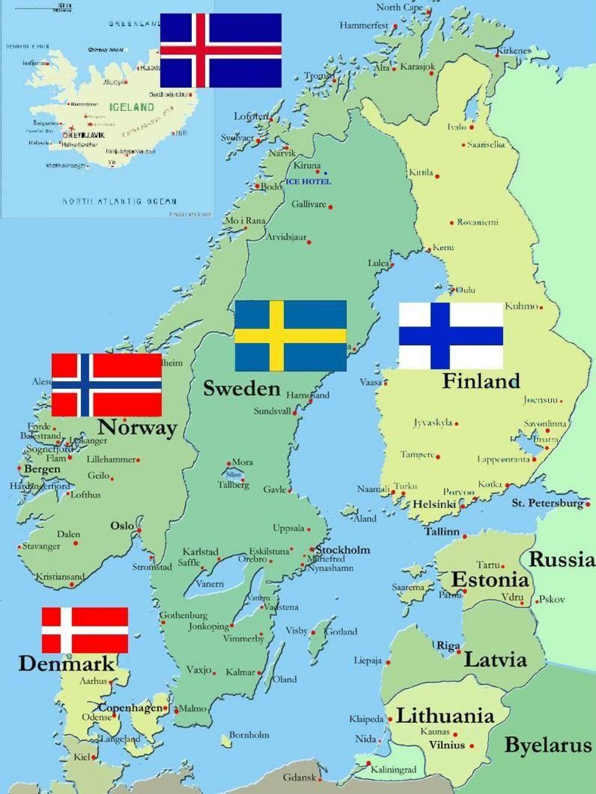 Finska v zemljevid sveta