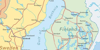 Finska vlak zemljevid