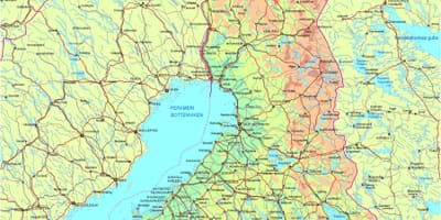 Zemljevid Finske cesti