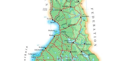 Zemljevid Finske nadmorske višine