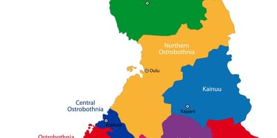 Finska provincah zemljevid