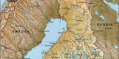 Zemljevid Finske topografske