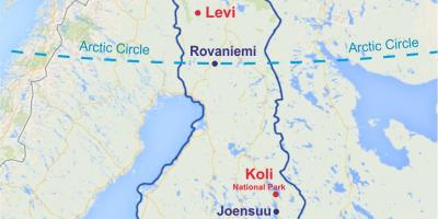 Finska levi zemljevid