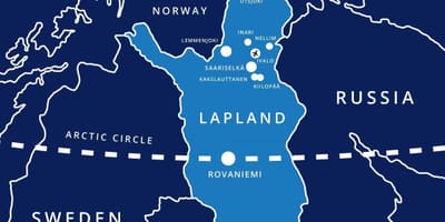 Zemljevid saariselka Finska
